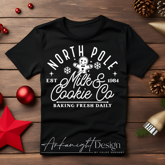 S0029-Screen Print transfers- North Pole Milk & Cookie Co