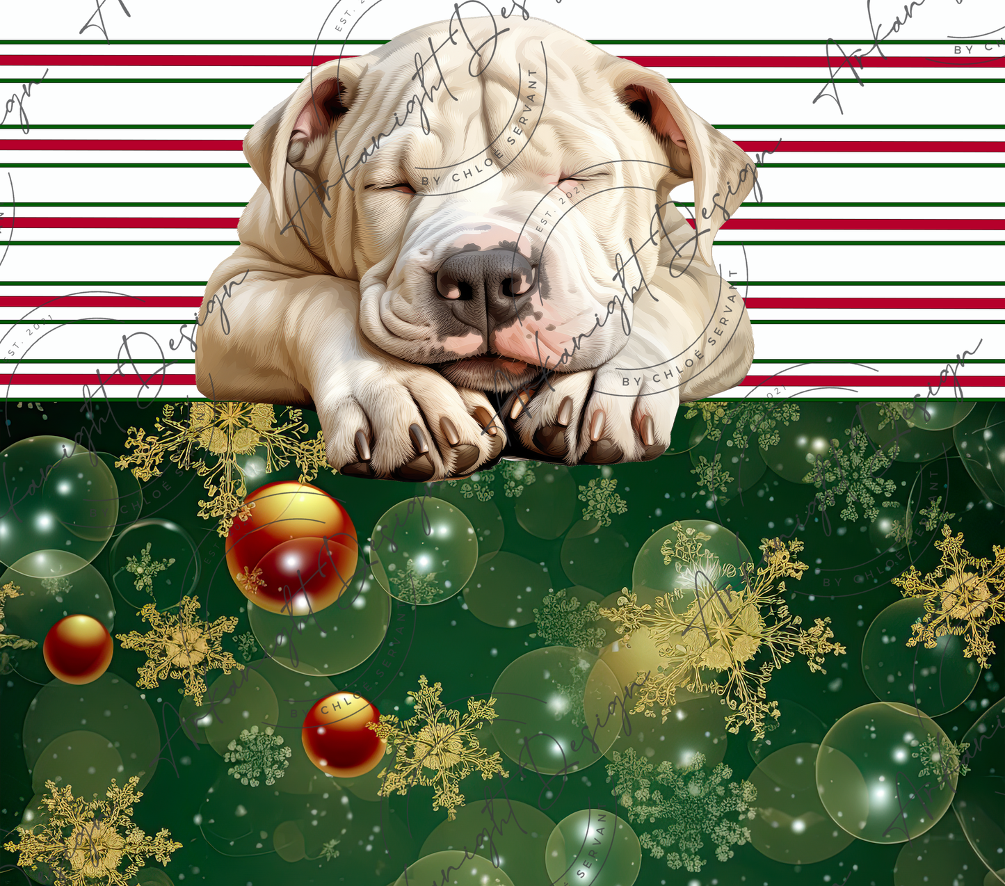 Dogo Argentino - Christmas