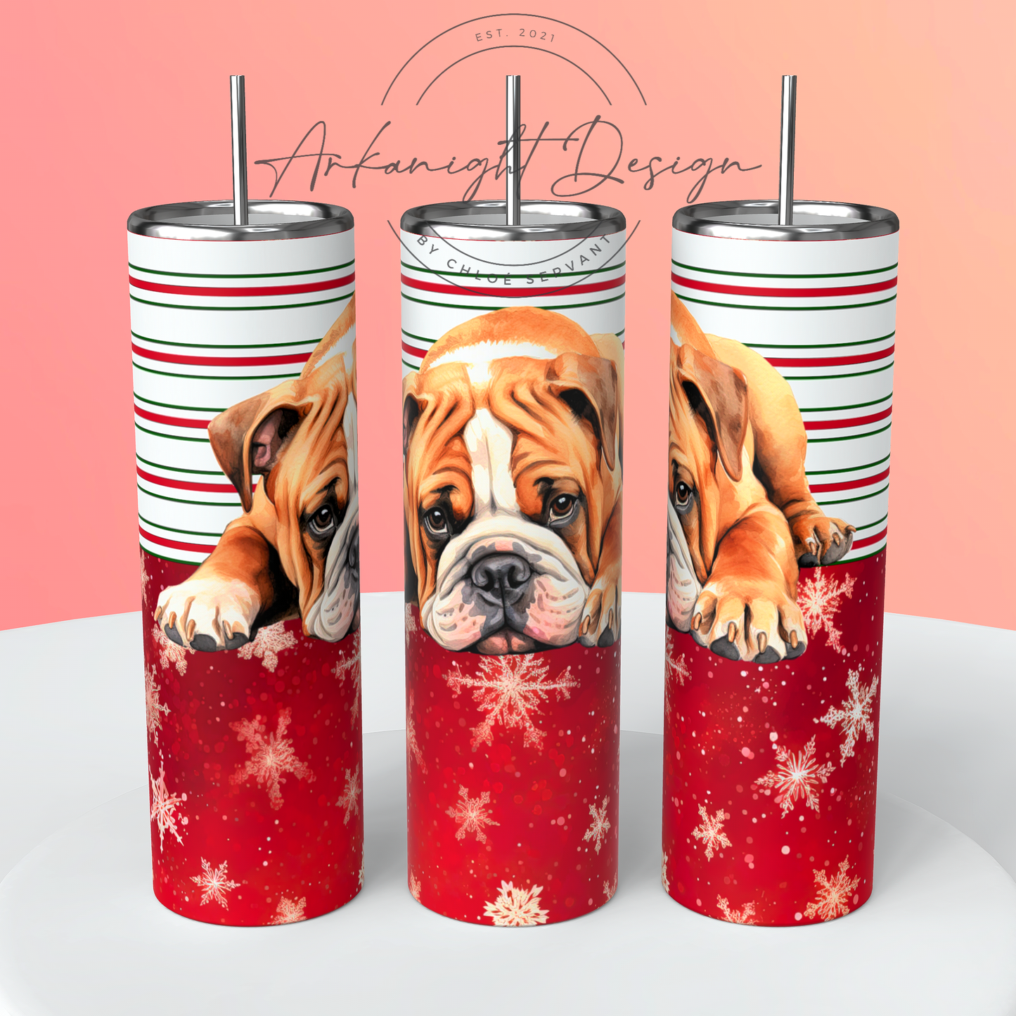 English Bulldog - Christmas