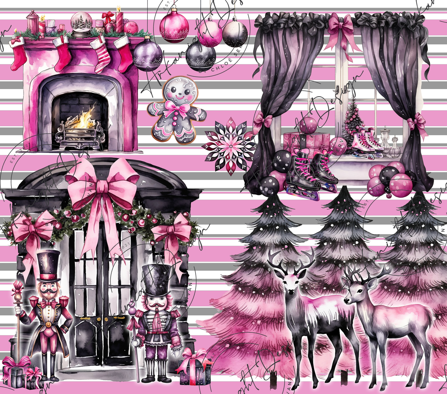 Pink & black Christmas cheer