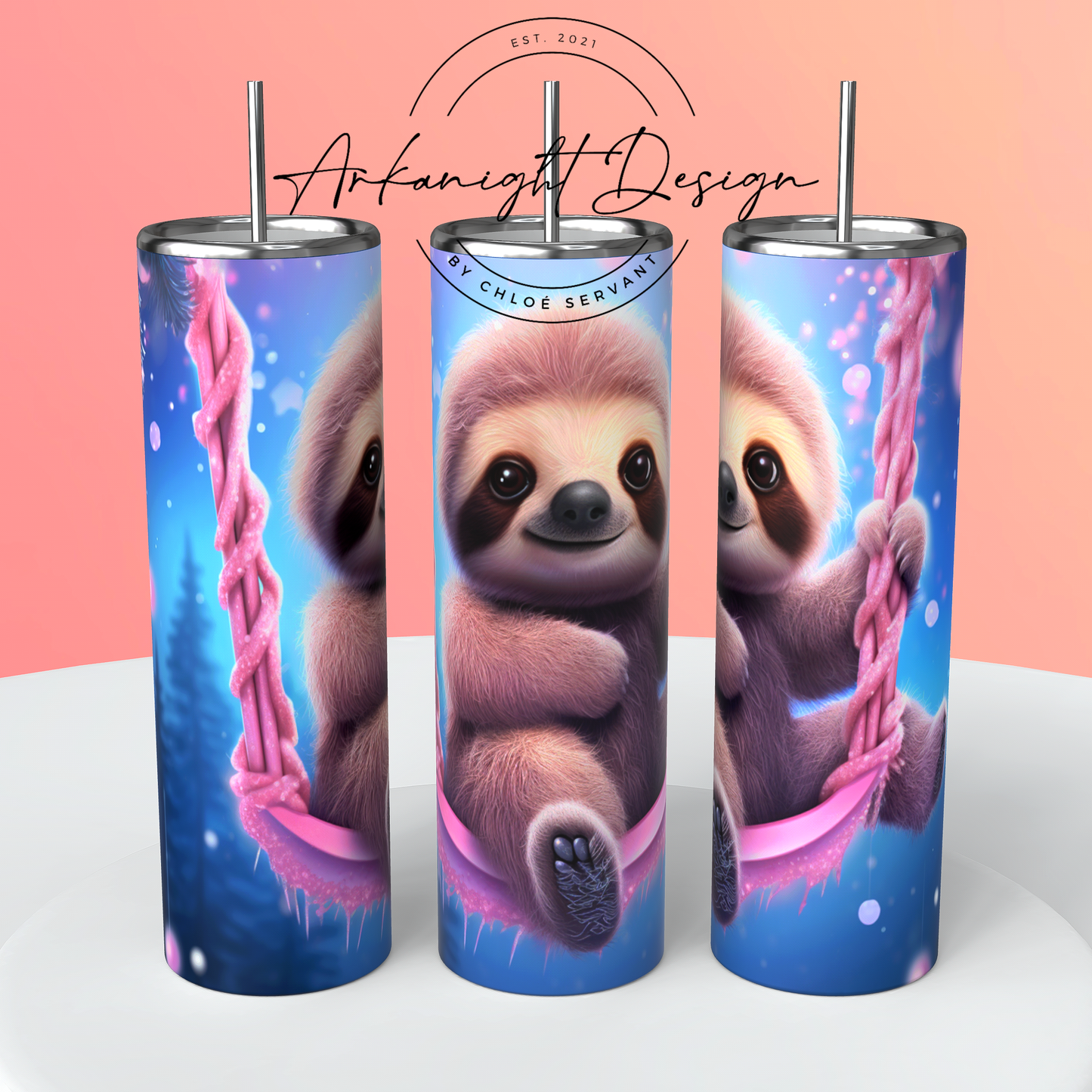 Gourdes - Pink baby sloth - 02