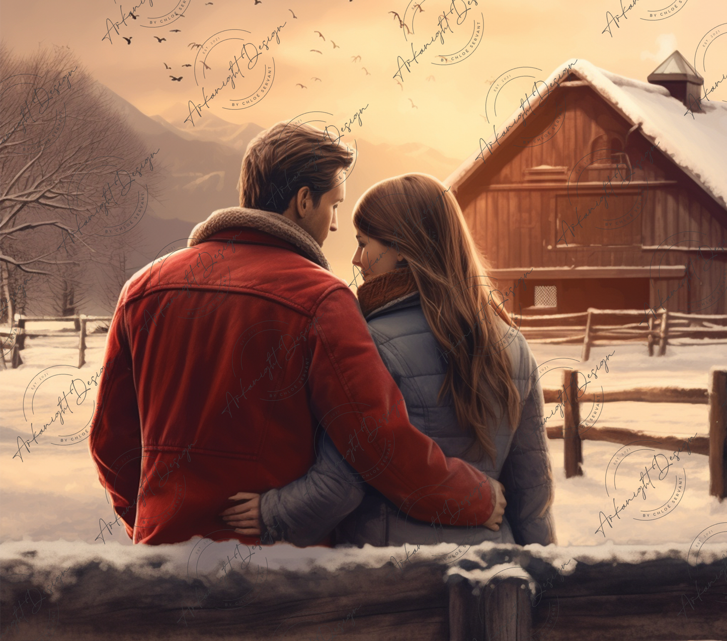 Winter Ranch couple - 05