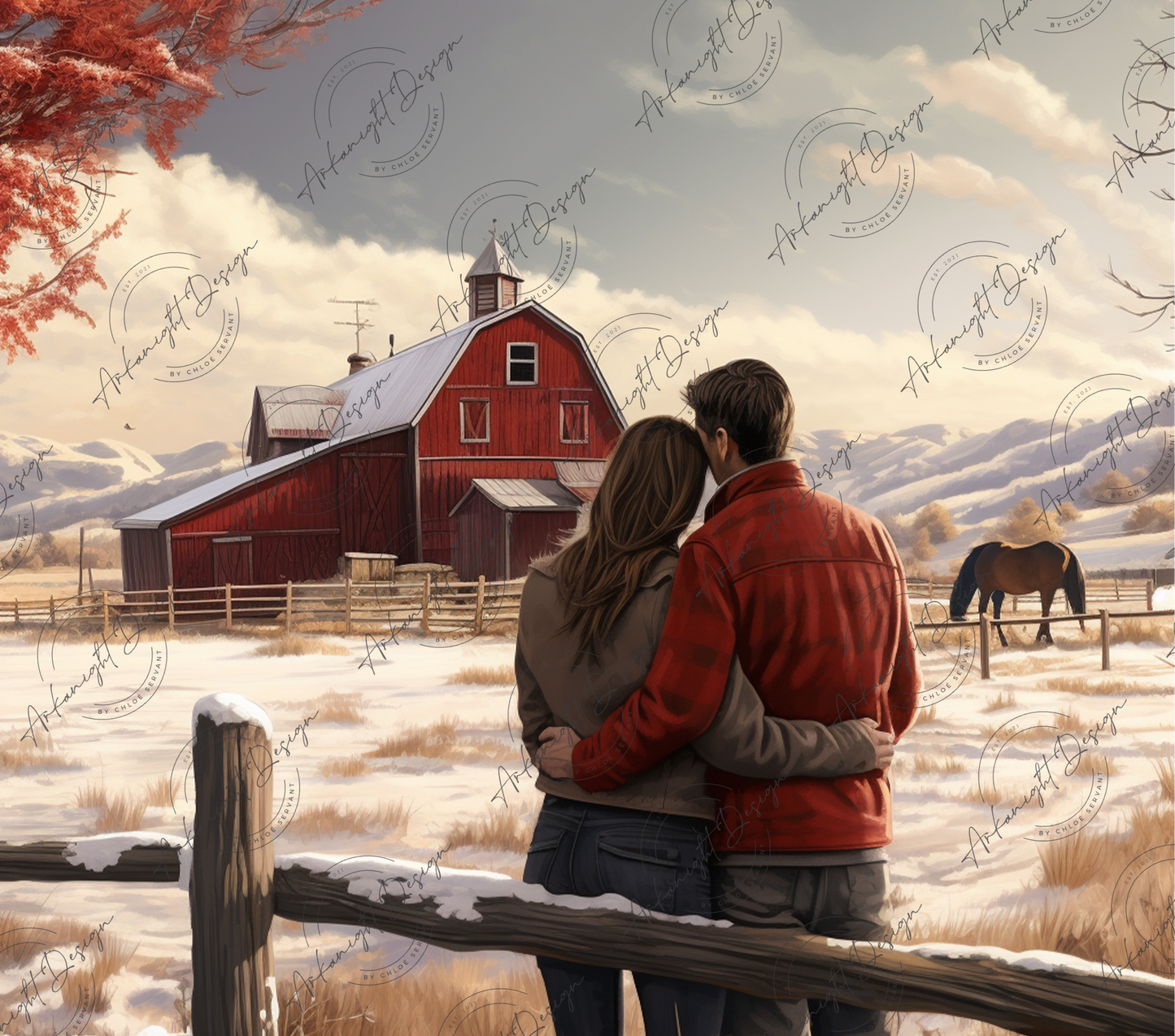 Christmas Ranch couple - 04