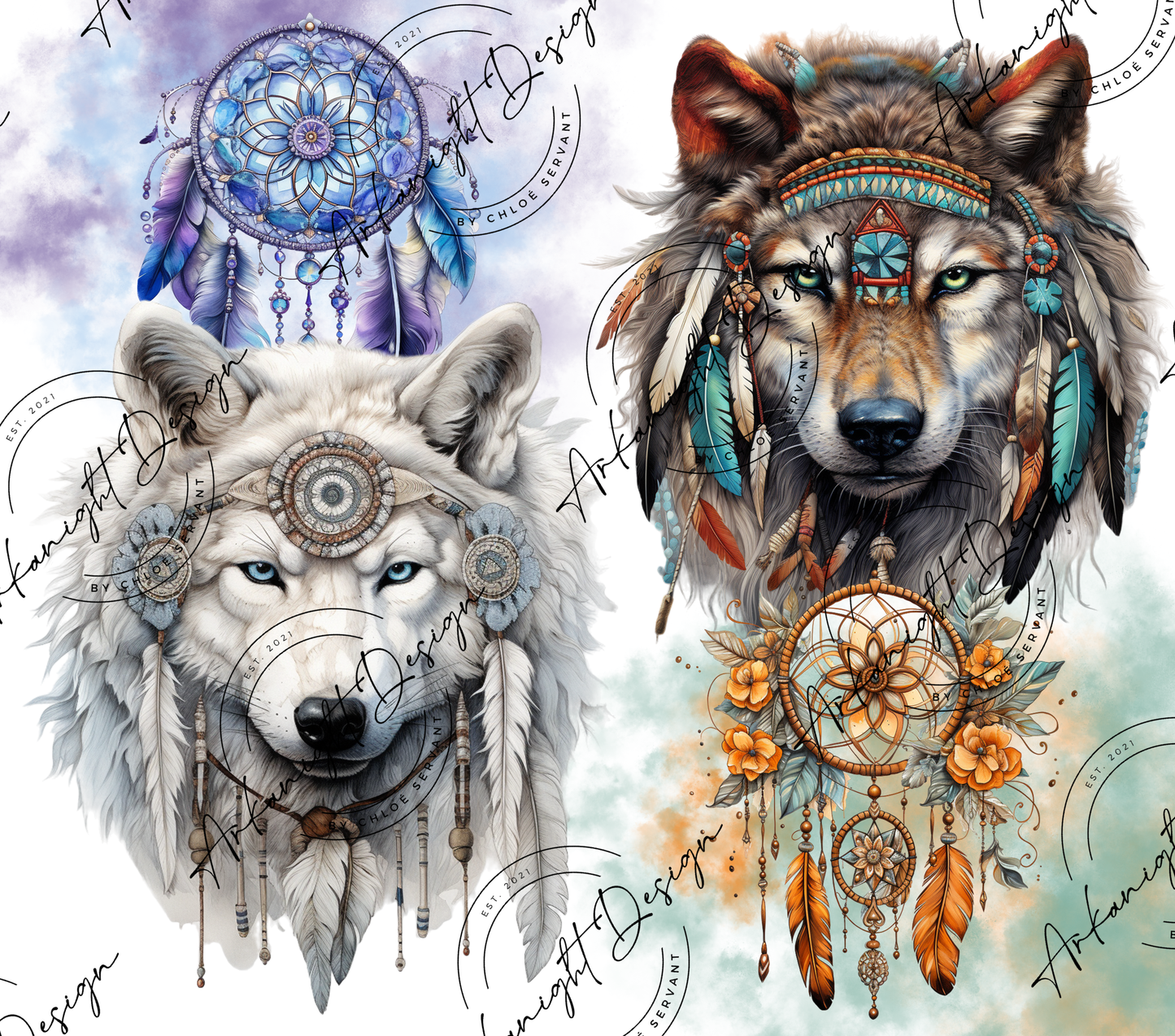 Wolf dreamcatcher Boho