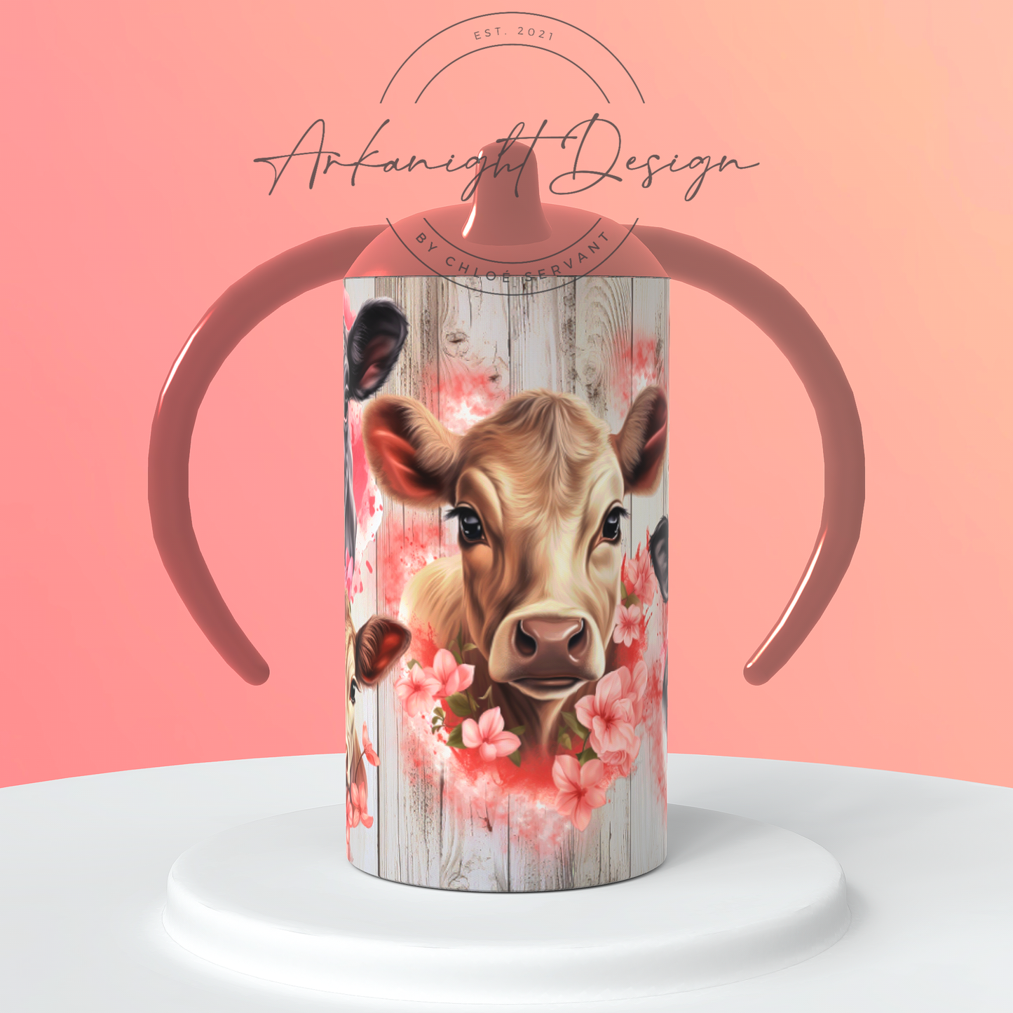 Gourde - Biberon Évolutif - Pink Cow's