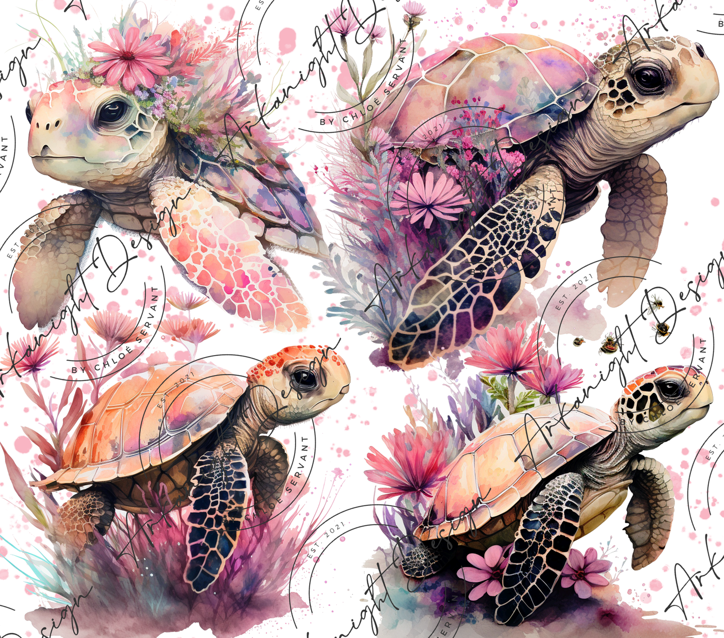 Pink Sea Turtle