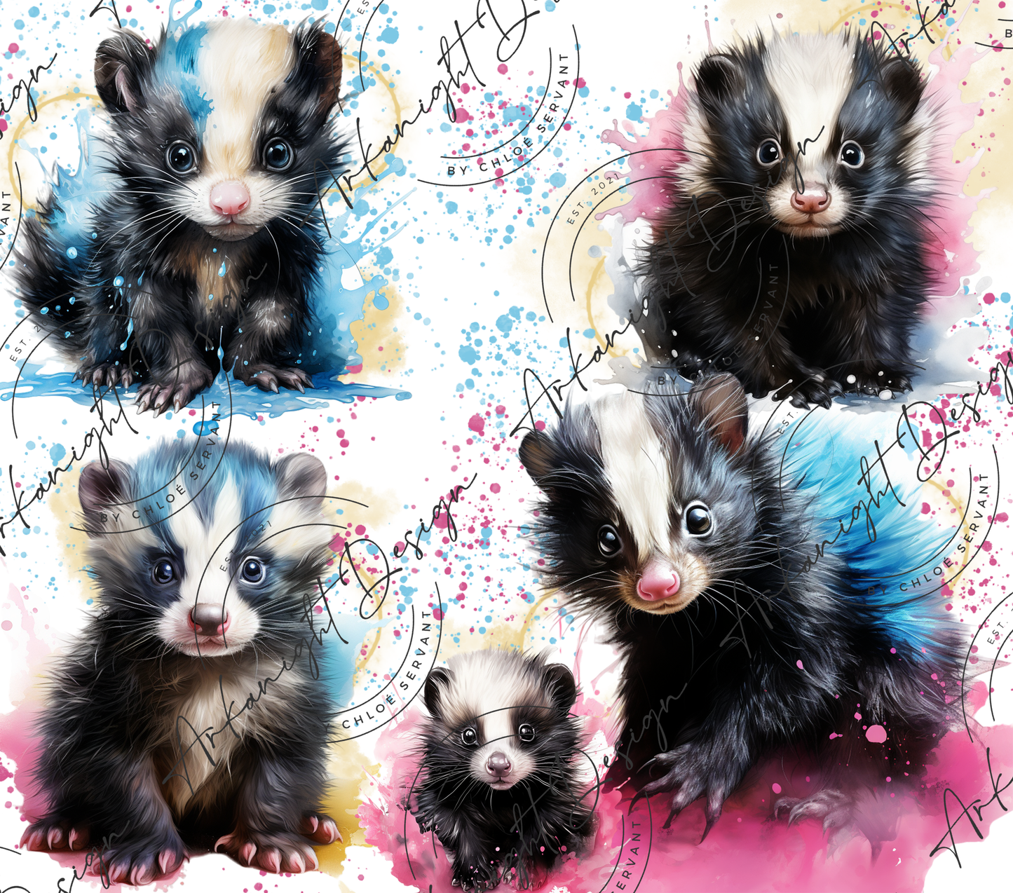 Baby Skunk Watercolor