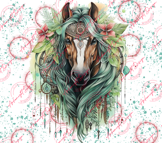 Watercolor Boho Horse