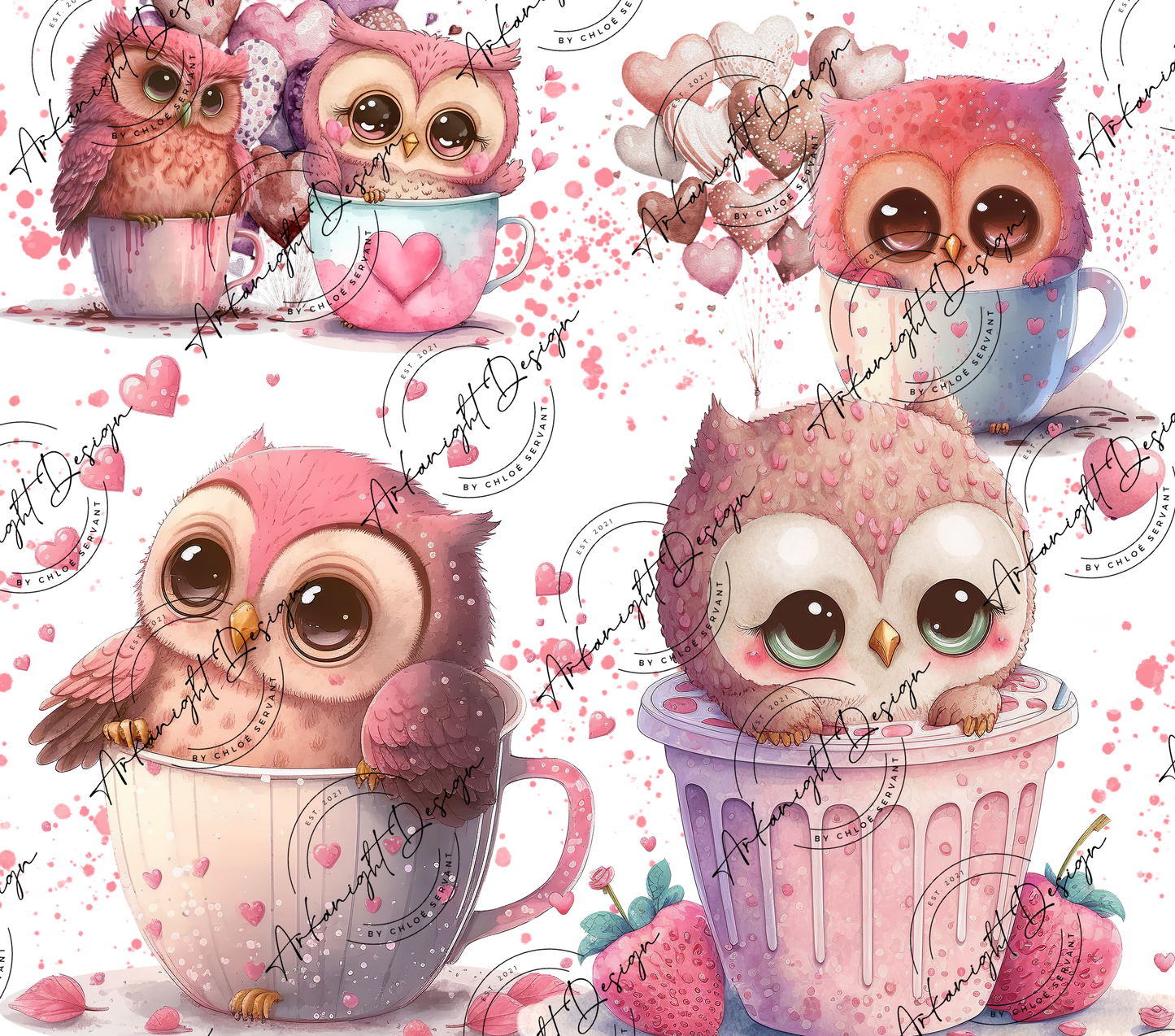 Impression - Valentine Owls