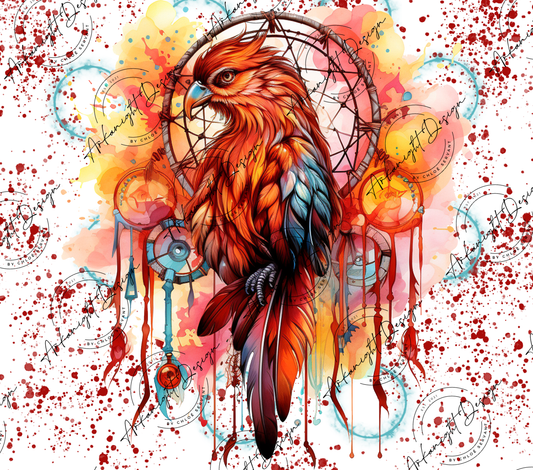 Impression - Watercolor Boho Fire Bird