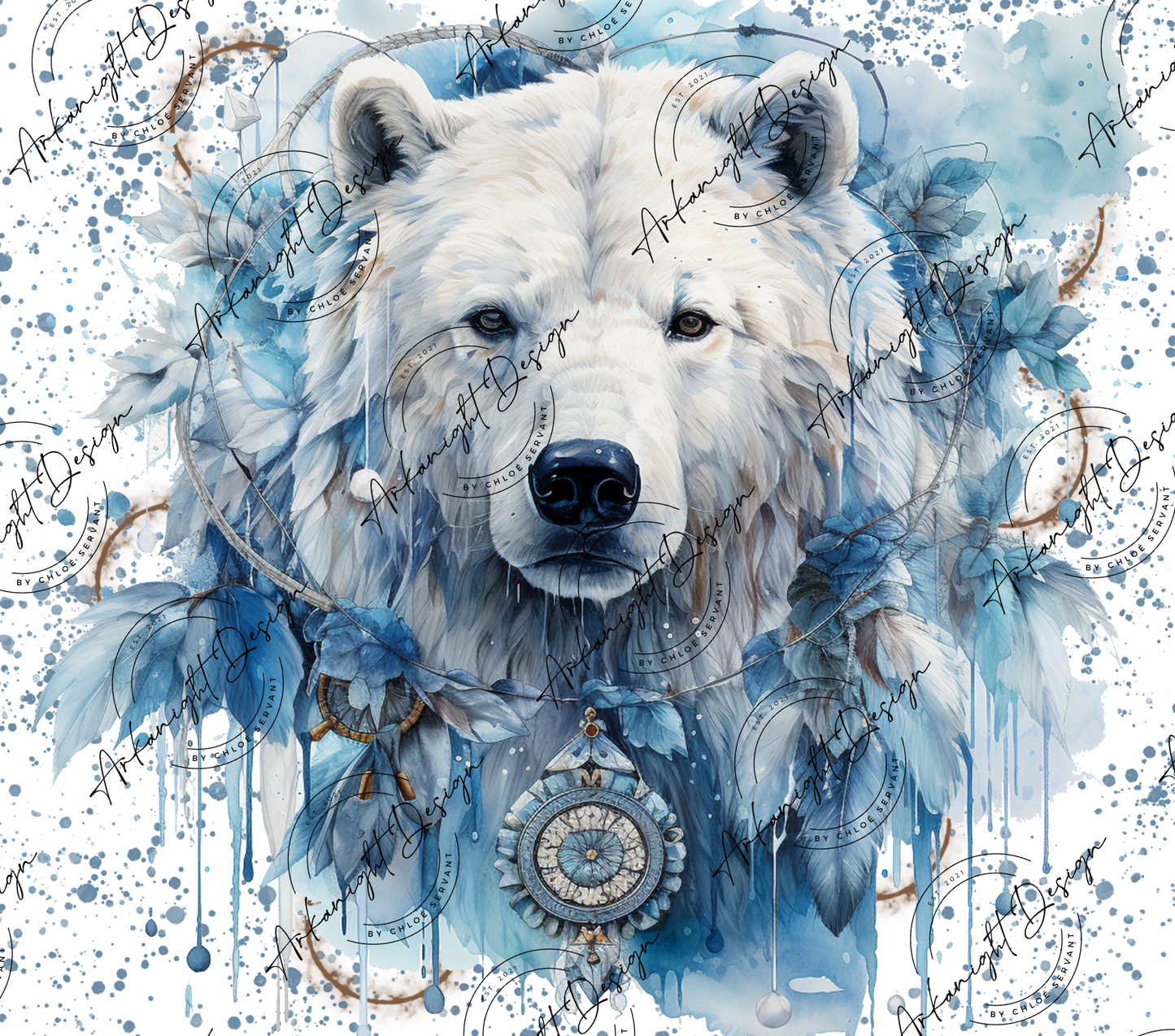 Impression - Watercolor Boho Polar Bear