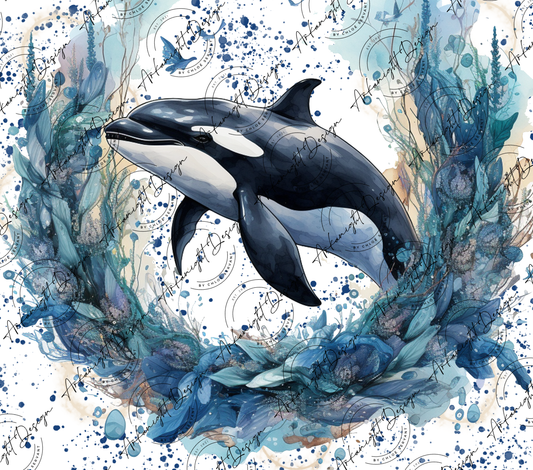 Impression - Watercolor Boho Orca-01