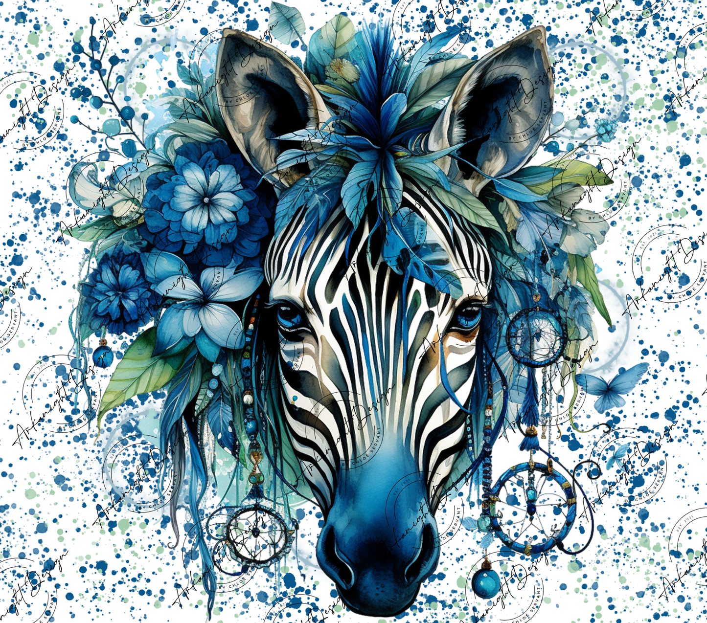 Impression - Watercolor Boho Zebra