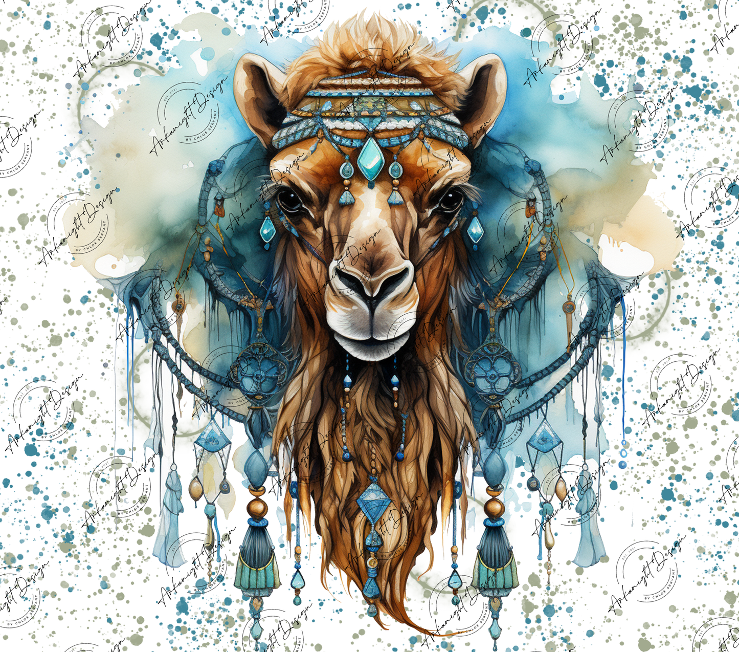 Watercolor Boho Camel