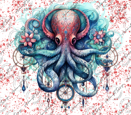 Impression - Watercolor Boho Octopus