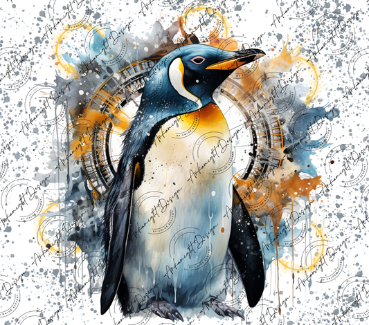 Impression - Watercolor Boho Emperor Pinguin