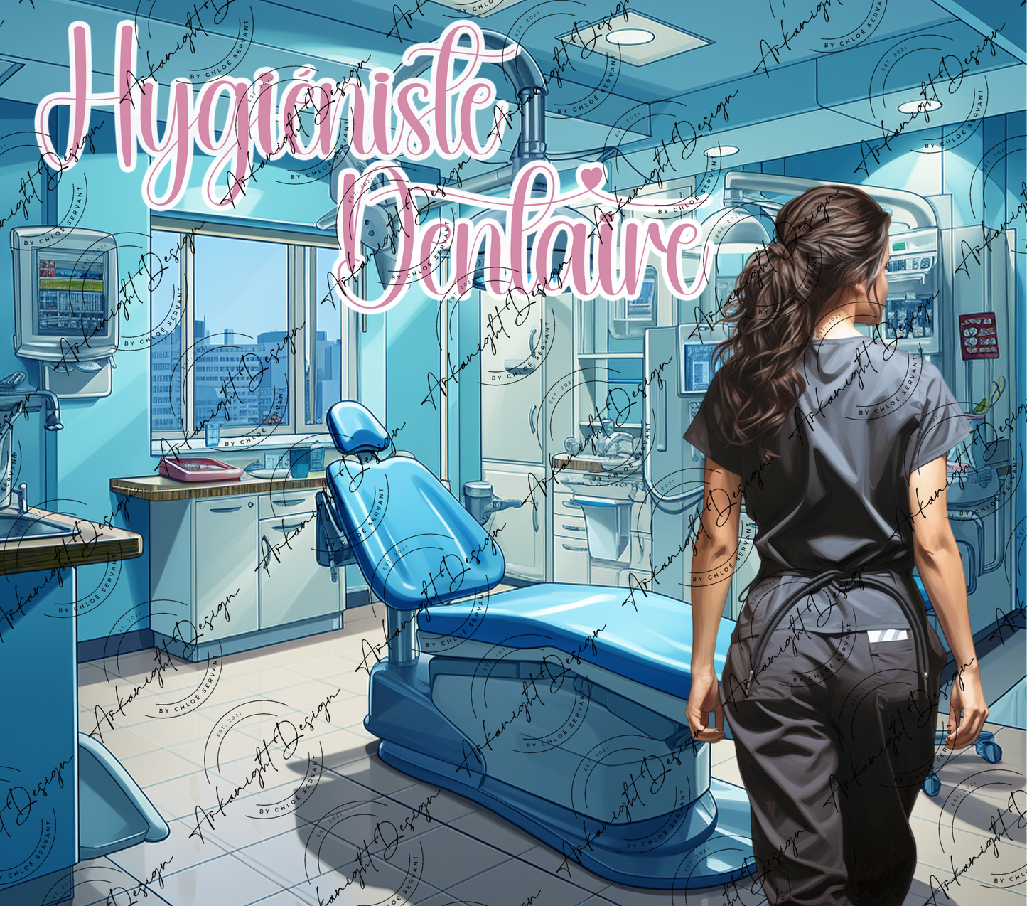 Hygiéniste Dentaire - Brune foncée