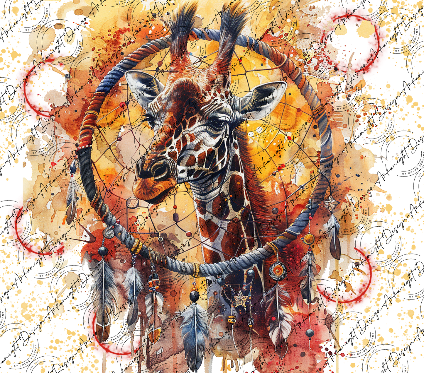 Impression - Watercolor Boho Giraffe - 2.0