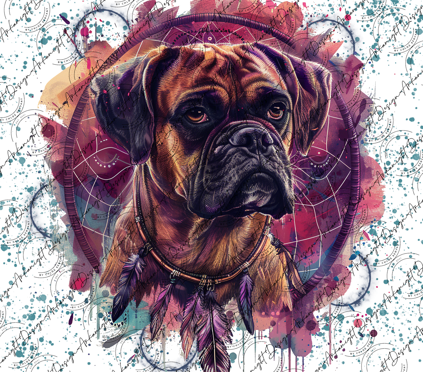 Impression - Watercolor Boho Boxer