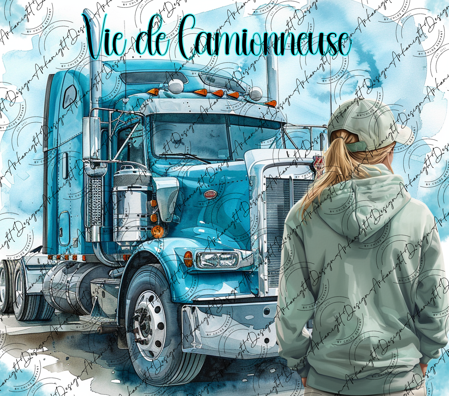 Impression - Vie de Camionneuse - Turquoise