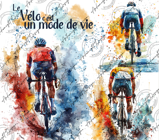 Impression - Watercolor Vélo - Masculin