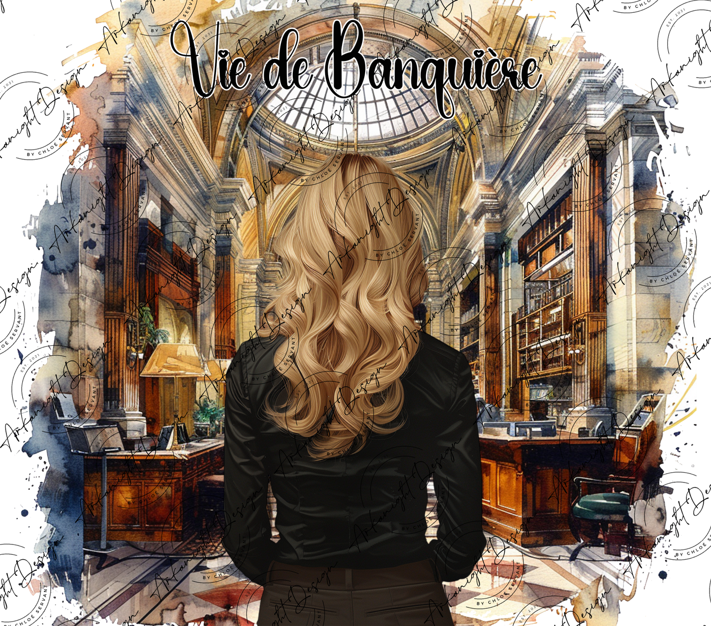 Numérique - Vie de Banquière- Cheveux Blond