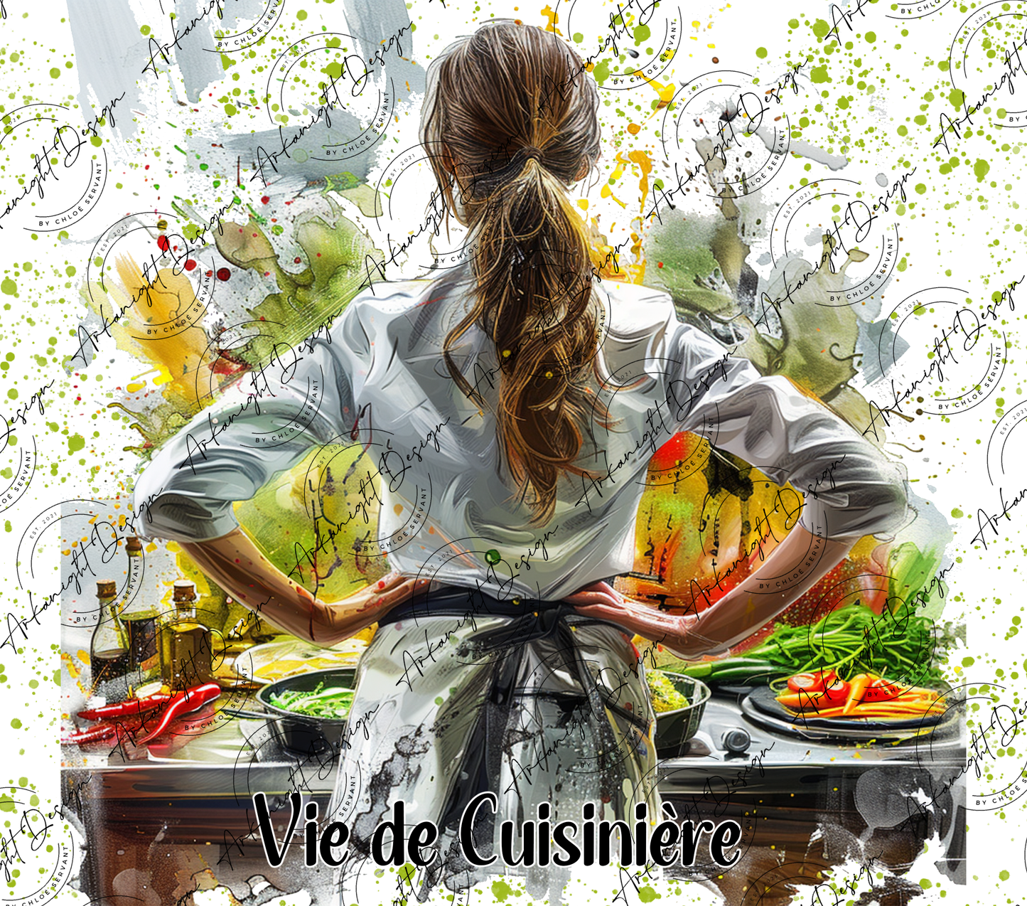 Numérique - Vie de Cuisinière- Cheveux Brun