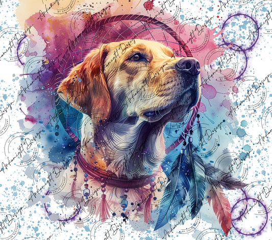 Impression - Watercolor Boho Blond Labrador