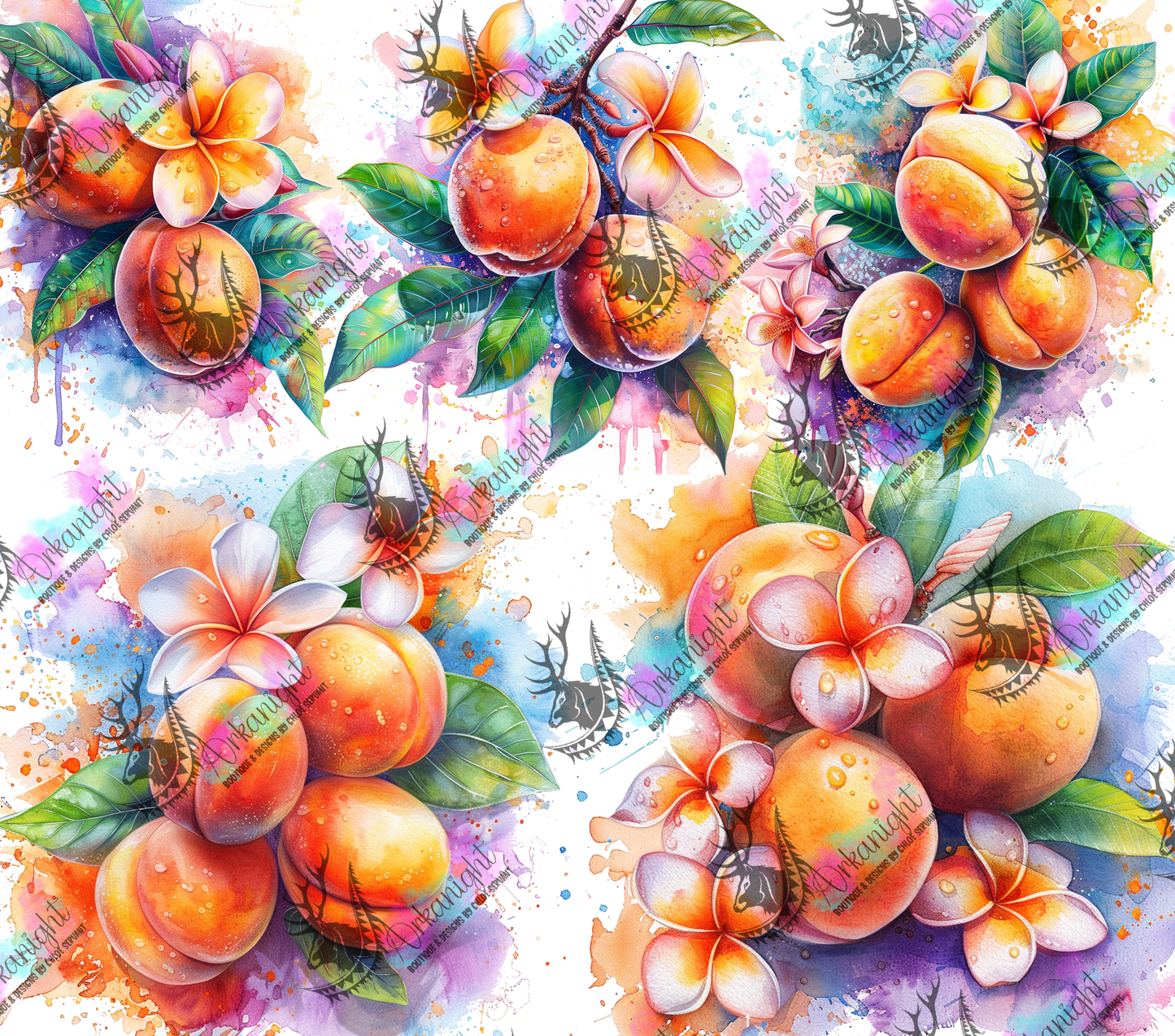 Numérique -  Watercolor Peaches