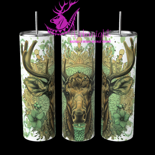 Gourde sur commande - Bubble Tea Green Moose