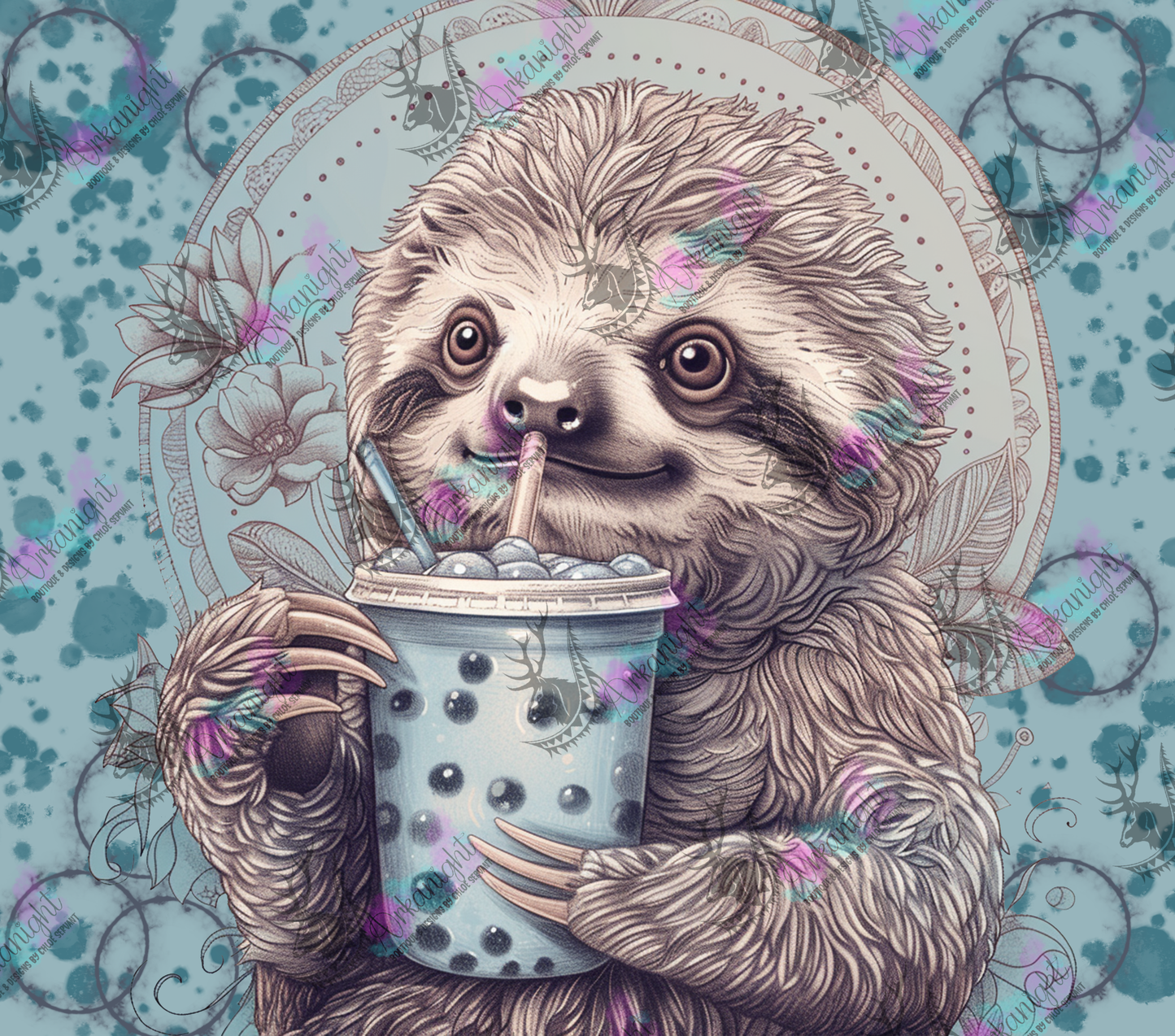 Numérique -  Bubble Tea Sloth