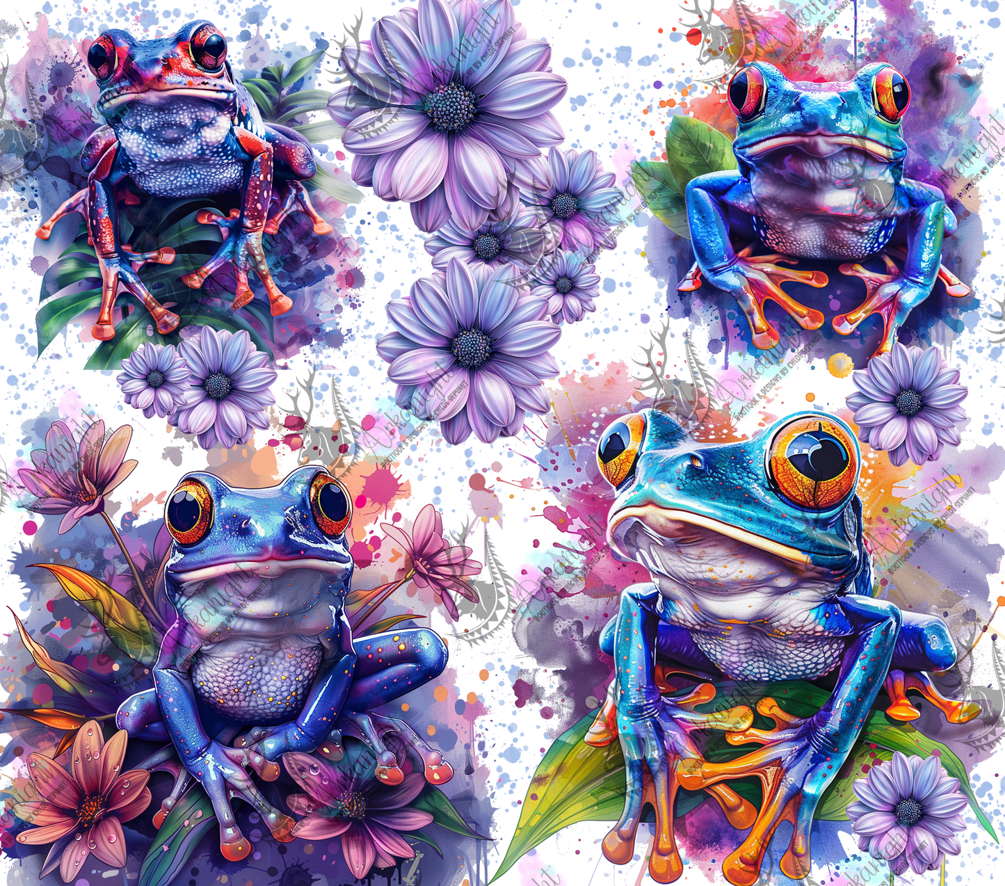 Numérique -  Watercolor Summer Frog