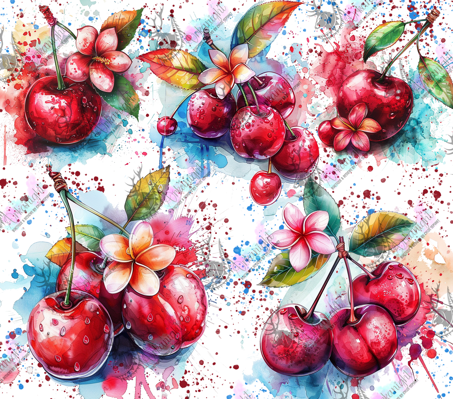 Numérique -  Watercolor Cherry