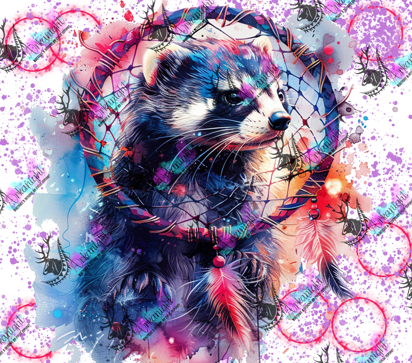 Numérique - Watercolor Boho Ferret