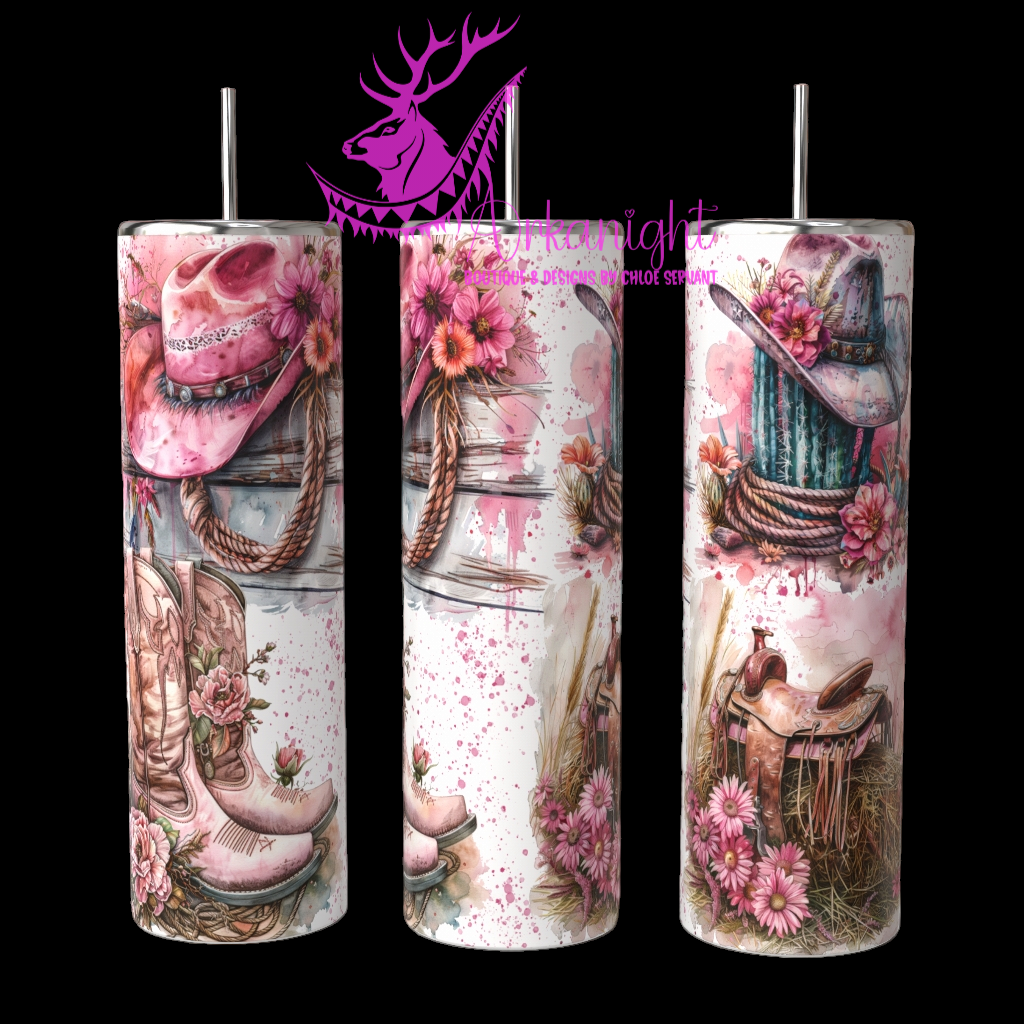 Gourde sur commande - Cowgirl - Pink