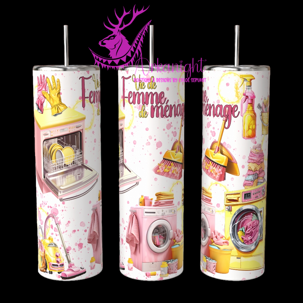 Numérique - Femme de ménage - Pink & Yellow