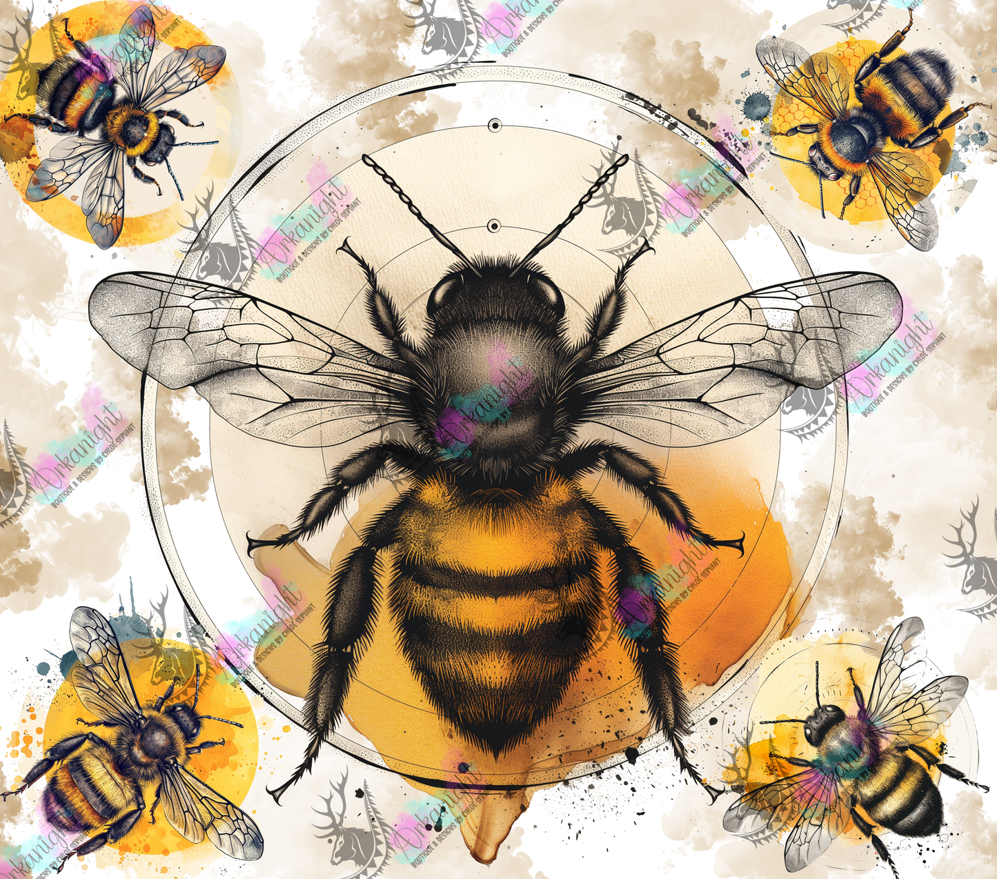 Impression - Lines Art - Vintage HoneyBee