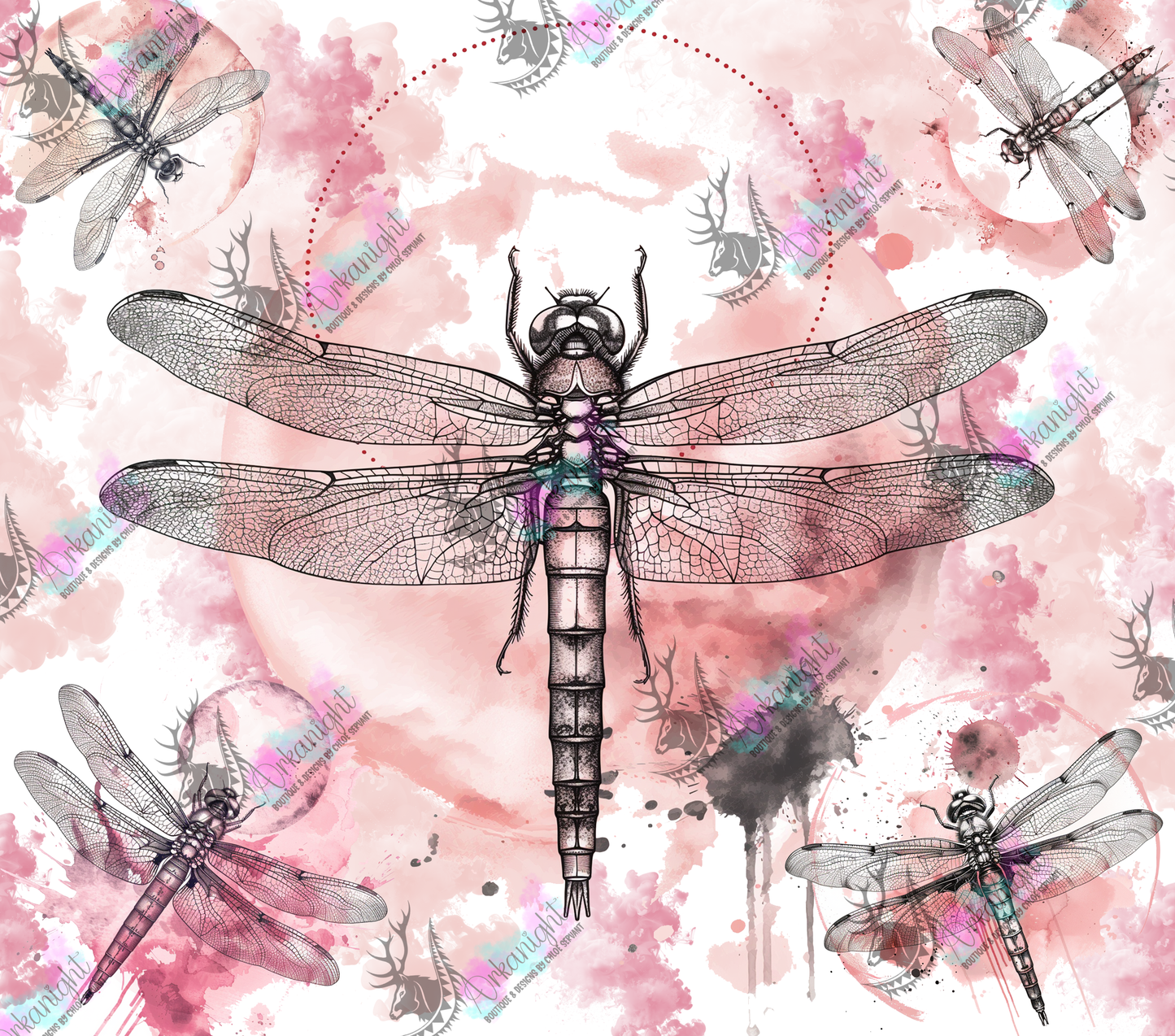 Impression - Lines Art - Vintage Dragonfly