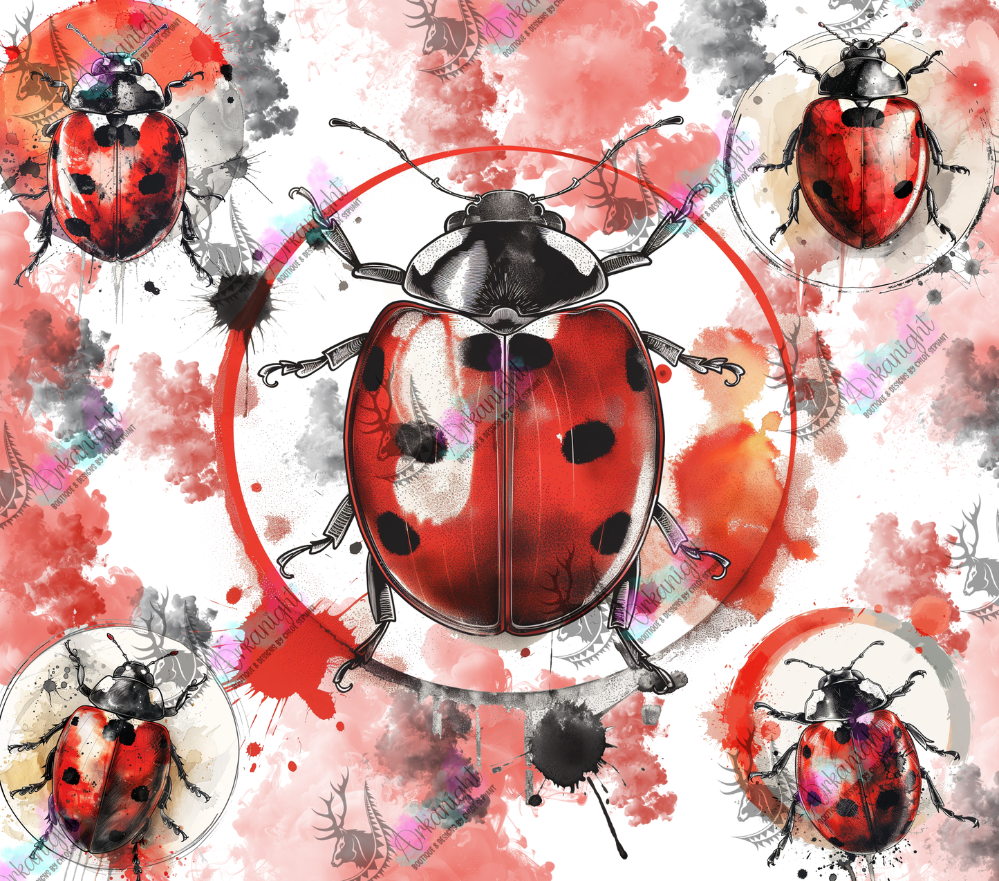 Impression - Lines Art - Vintage Ladybug