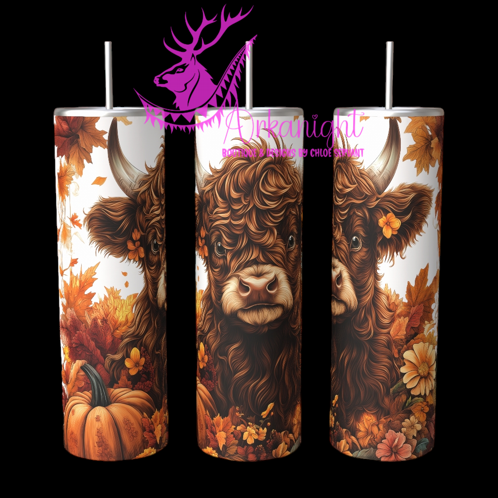 Gourde sur commande - Autumn 2024 - Autumn Dark Highland cow