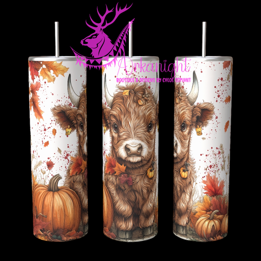 Gourde sur commande - Autumn 2024 - Autumn Tan Highland Cow