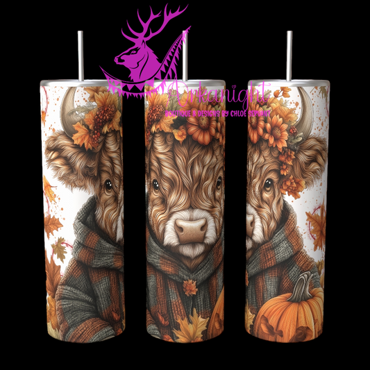 Gourde sur commande - Autumn 2024 - Autumn Highland Cow - 02