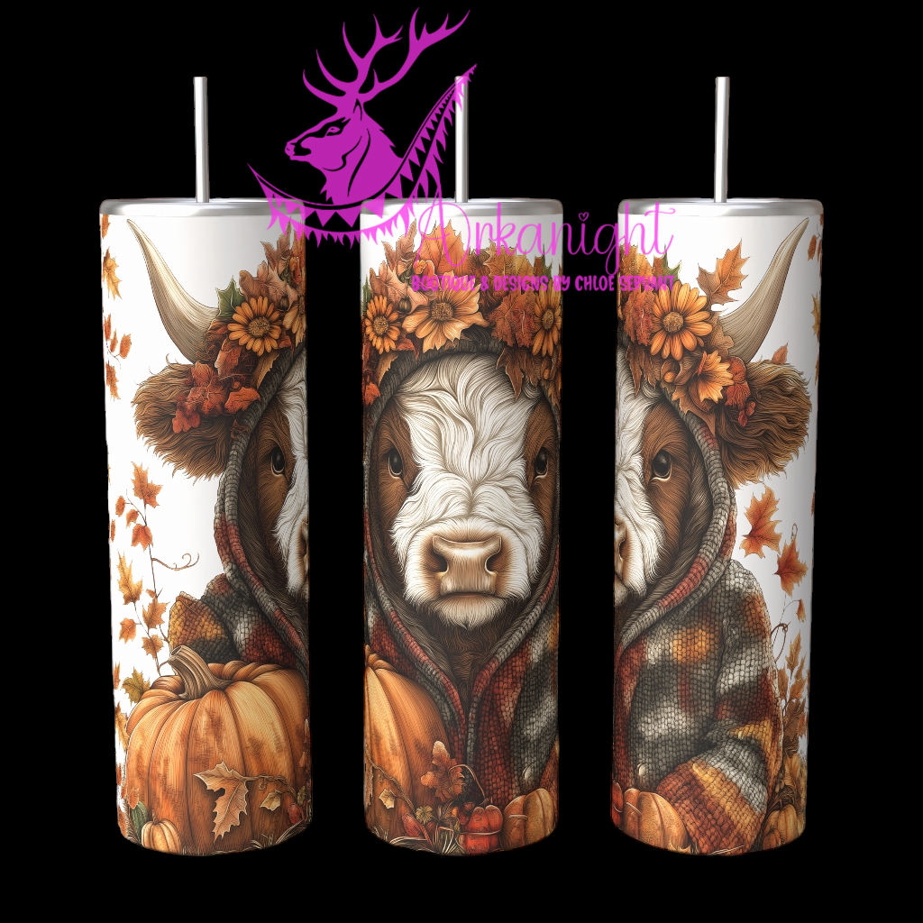 Gourde sur commande - Autumn 2024 - Autumn Highland Cow - 03