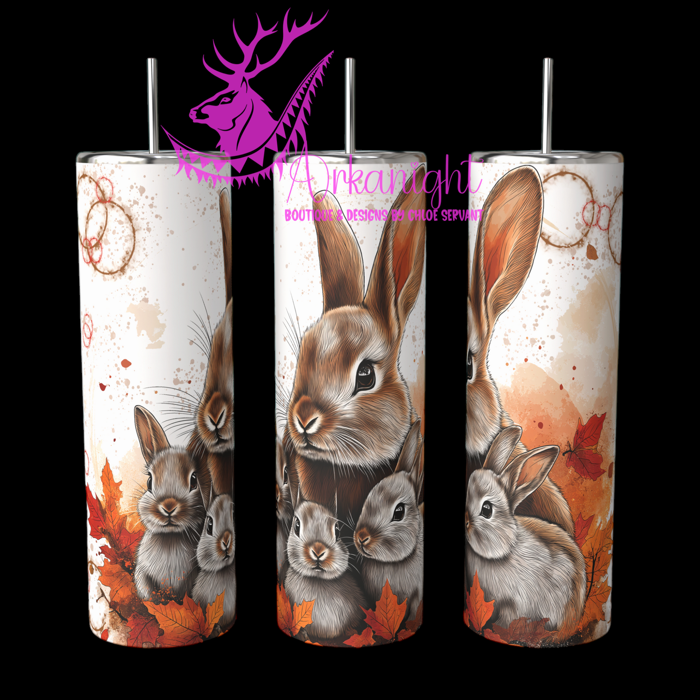 Gourde sur commande - Autumn 2024 - Collection Autumn at the Zoo - Bunnies - 01