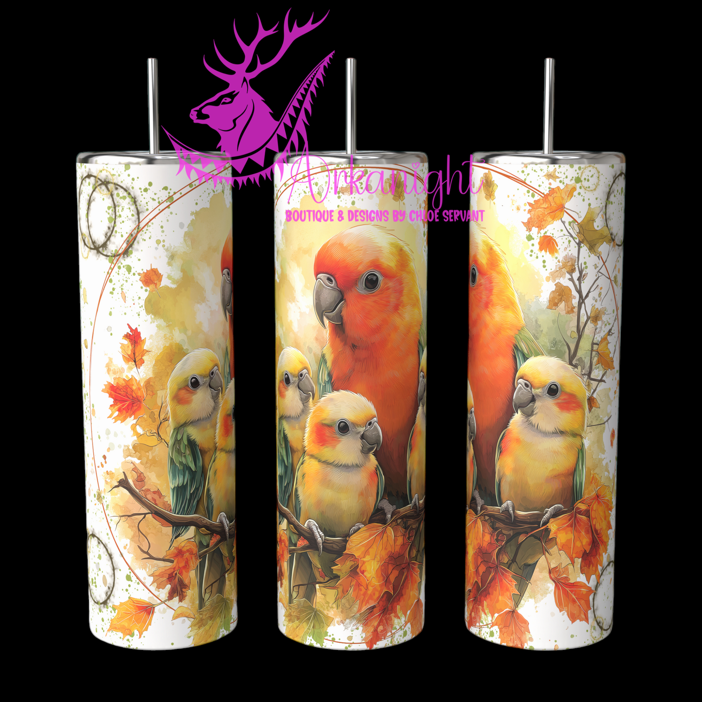 Gourde sur commande - Autumn 2024 - Collection Autumn at the Zoo - Lovebirds