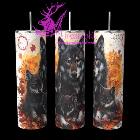 Gourde sur commande - Autumn 2024 - Collection Autumn at the Zoo - Black Wolves