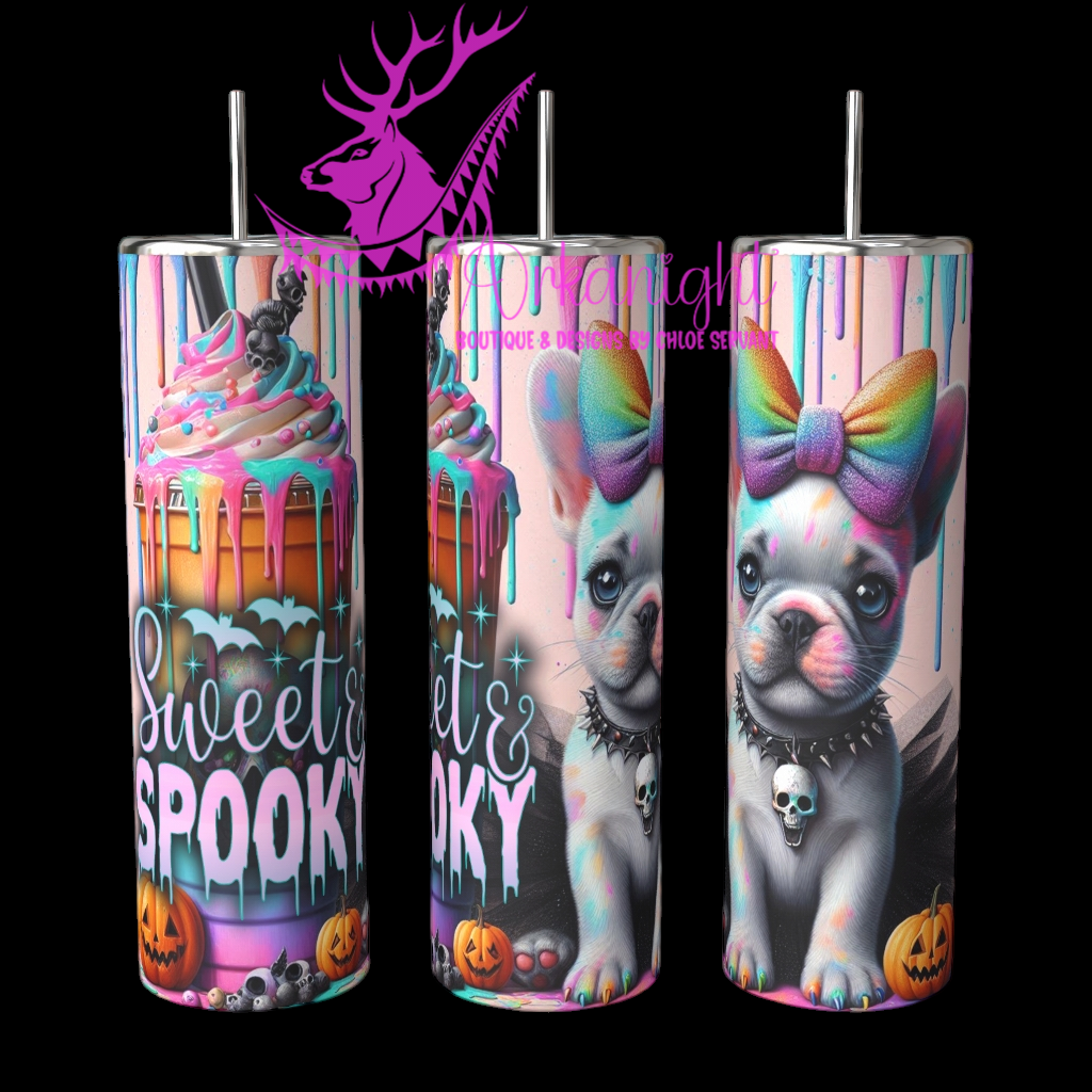 Gourde sur commande - Autumn 2024 - Sweet & Spooky Cute Grey Frenchie