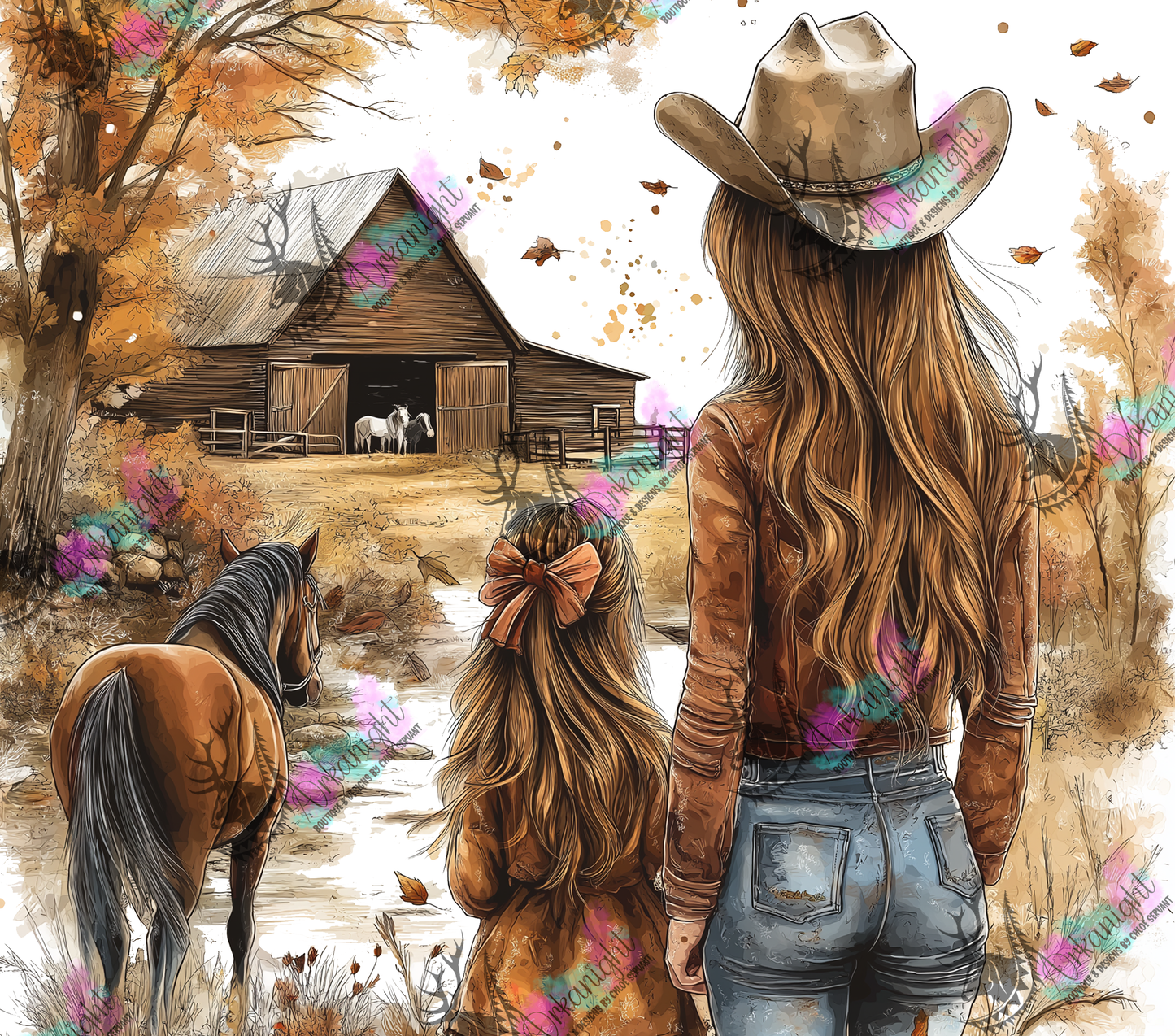 Numérique - Autumn 2024 - Collection Autumn at the Ranch - Cowgirl Mom & Daugther - 01