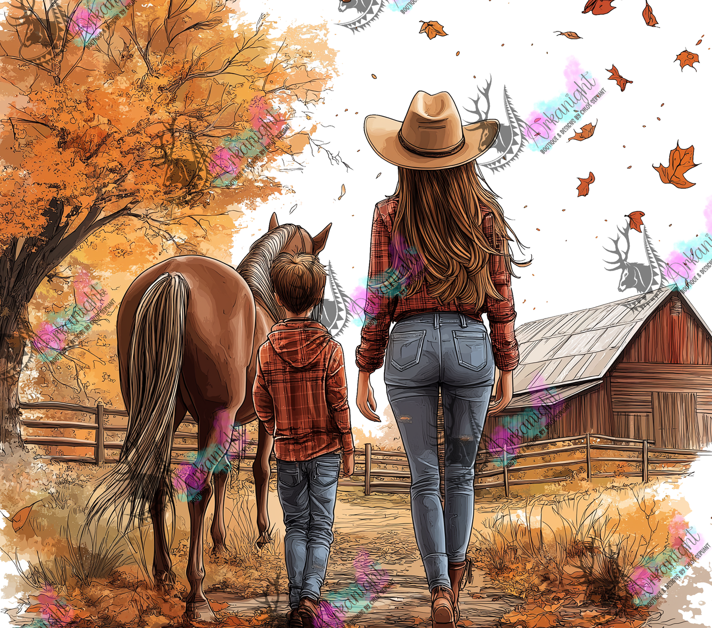 Numérique - Autumn 2024 - Collection Autumn at the Ranch - Cowgirl Mom & Son