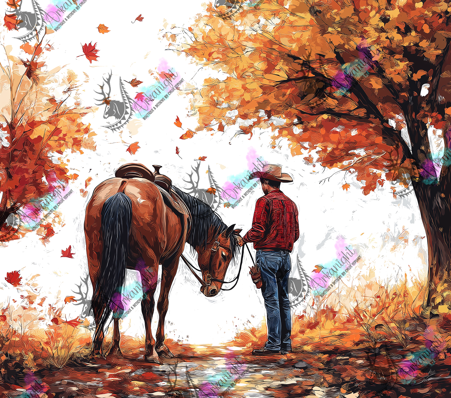 Numérique - Autumn 2024 - Collection Autumn at the Ranch - Cowboy & Bay Quarter Horse